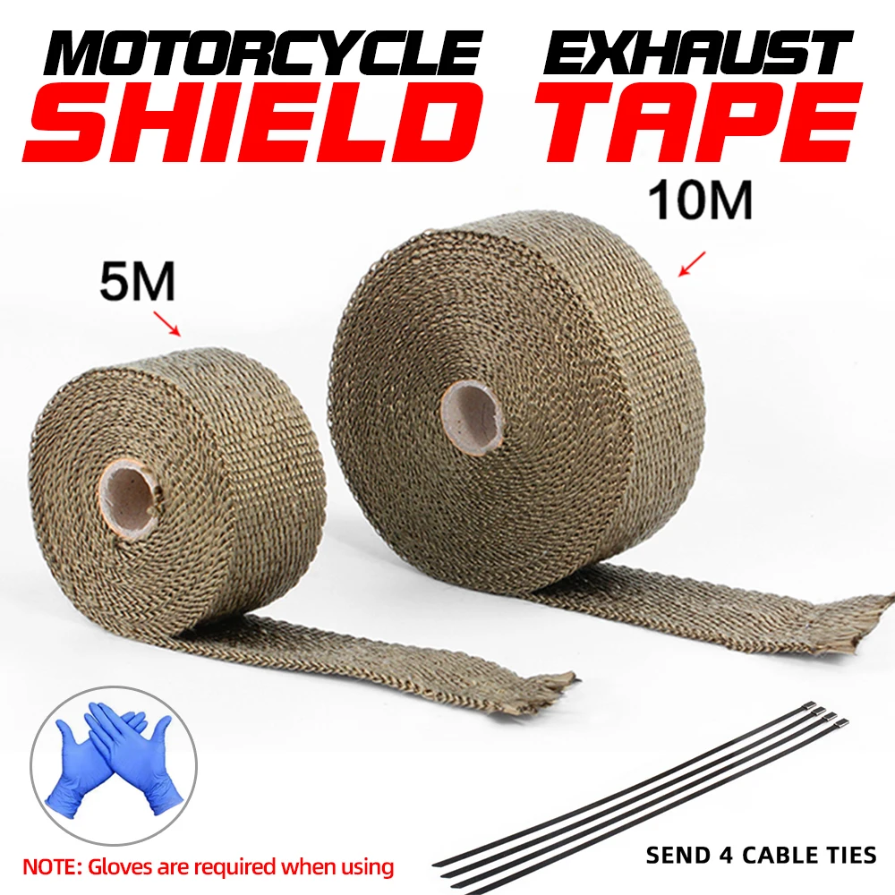 5cm*5M/10M Motorcycle Exhaust Heat Shield Thermal Exhaust Tape Fiberglass Heat Wrap Pipe Heat Insulation with Stainless Ties
5cm*5M/10M Motorcycle Exhaust Heat Shield Thermal Exhaust Tape Fiberglass Heat Wrap Pipe Heat Insulation with Stainless Ties