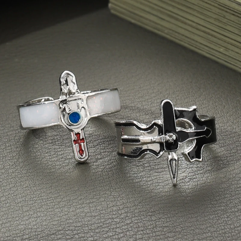 Sword Art Online Retro Kirito Asuna Cross Metal Ring Fashion Men and Women Couple Jewelry Rings
Sword Art Online Retro Kirito Asuna Cross Metal Ring Fashion Men and Women Couple Jewelry Rings