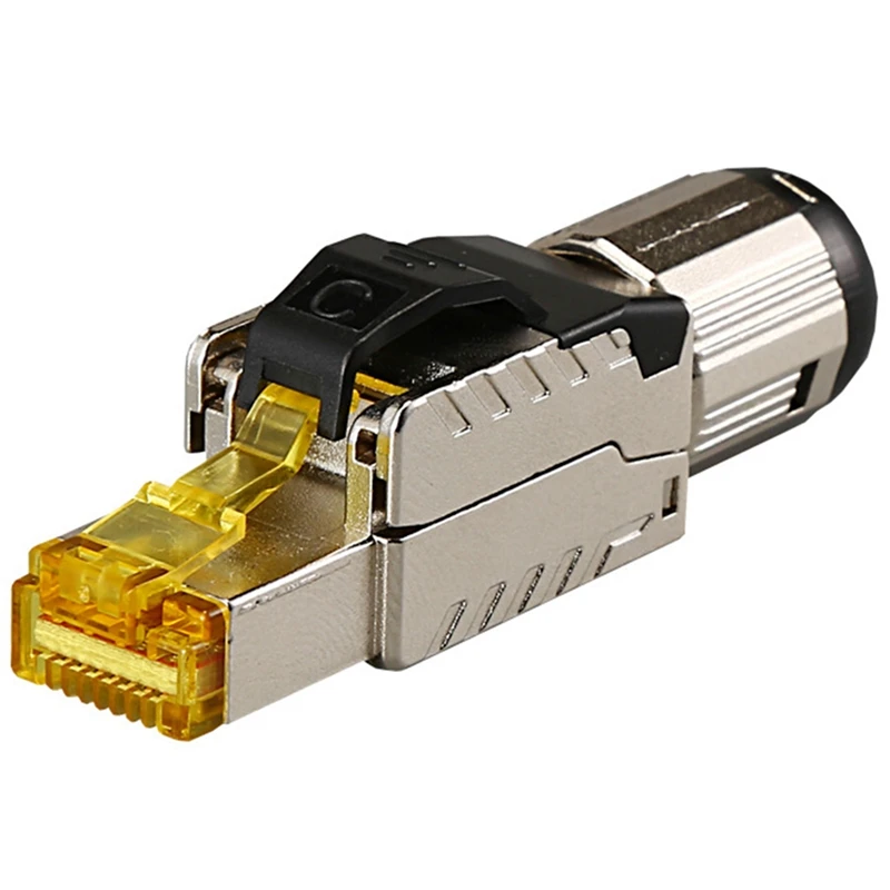 

CAT8 RJ45 Connector Plug Without Crimping Tool CAT8 40Gbps Zinc Alloy Shielded Network Cable Plug RJ45 Interface