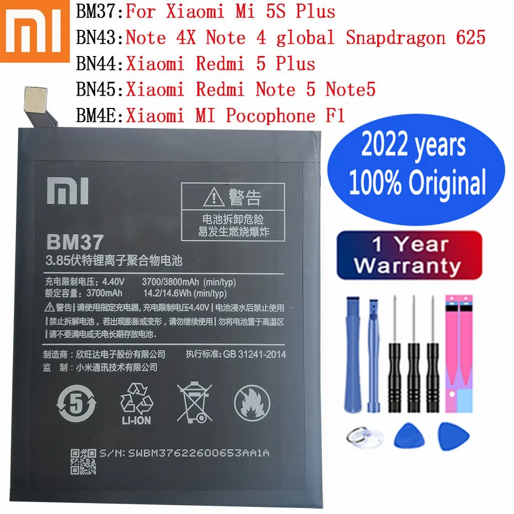 2022 Years Xiaomi Original Battery For Xiaomi Mi 5S Plus Note 4 4X Snapdragon 625 Redmi 5 Plus Note 5 Note5 Pocophone F1 Battery 
2022 Years Xiaomi Original Battery For Xiaomi Mi 5S Plus Note 4 4X Snapdragon 625 Redmi 5 Plus Note 5 Note5 Pocophone F1 Battery