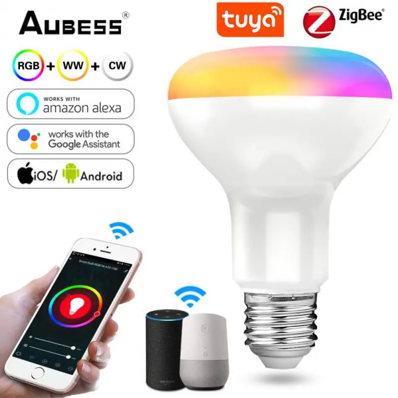 AUBESS 10W Zigbee Smart LED Light Bulb E27 BR30 LED Intelligent Dimmable RGB Night Lamp For Alexa Google Home Echo Voice Control
AUBESS 10W Zigbee Smart LED Light Bulb E27 BR30 LED Intelligent Dimmable RGB Night Lamp For Alexa Google Home Echo Voice Control