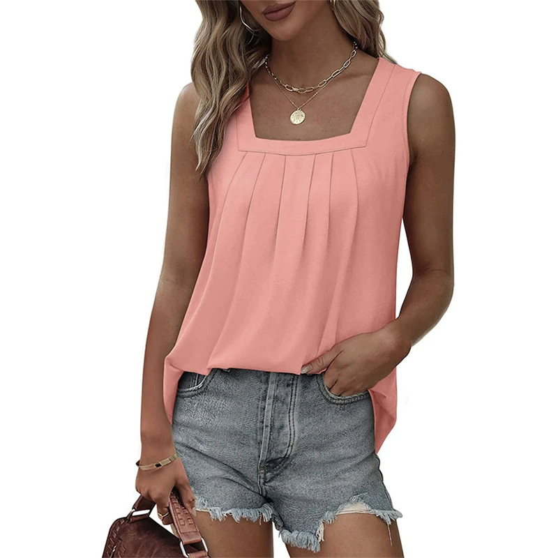 Women's New Ruffled Square Neck T-shirt Sleeveless Swallowtail Tank Top Casual Loose Top New
Women's New Ruffled Square Neck T-shirt Sleeveless Swallowtail Tank Top Casual Loose Top New