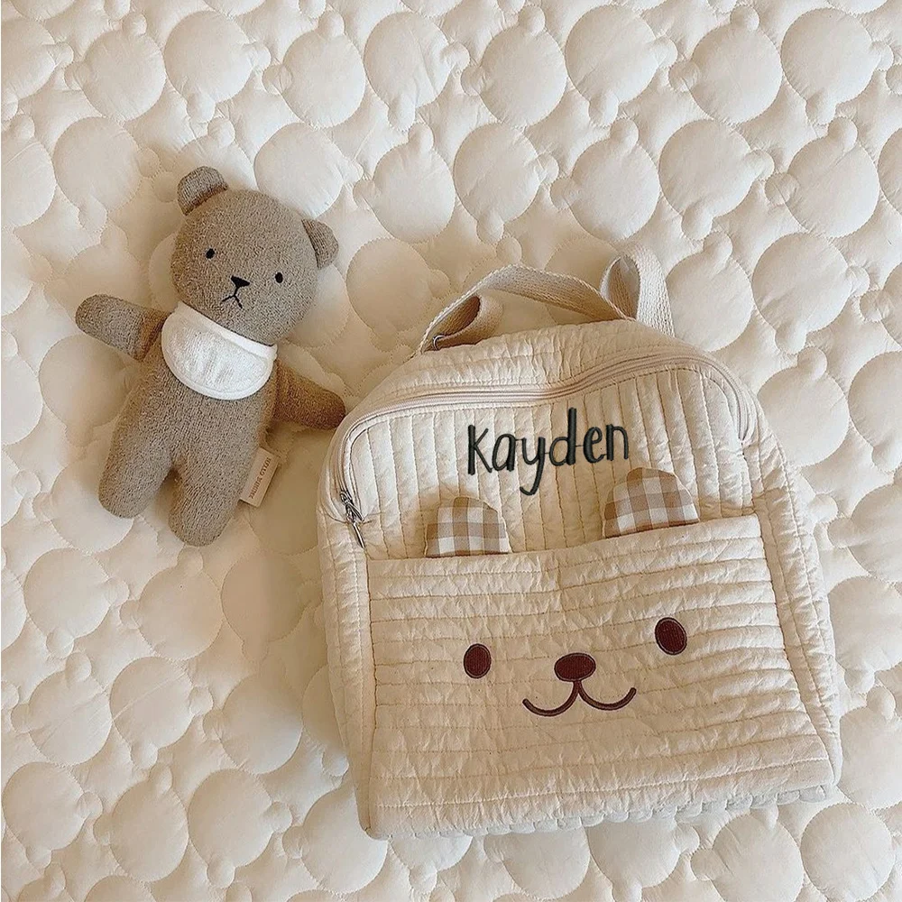 Cute Embroidered Bear Backpack Embroidered Name Children's Schoolbag Student Backpack Baby Baptism Gift 
Cute Embroidered Bear Backpack Embroidered Name Children's Schoolbag Student Backpack Baby Baptism Gift