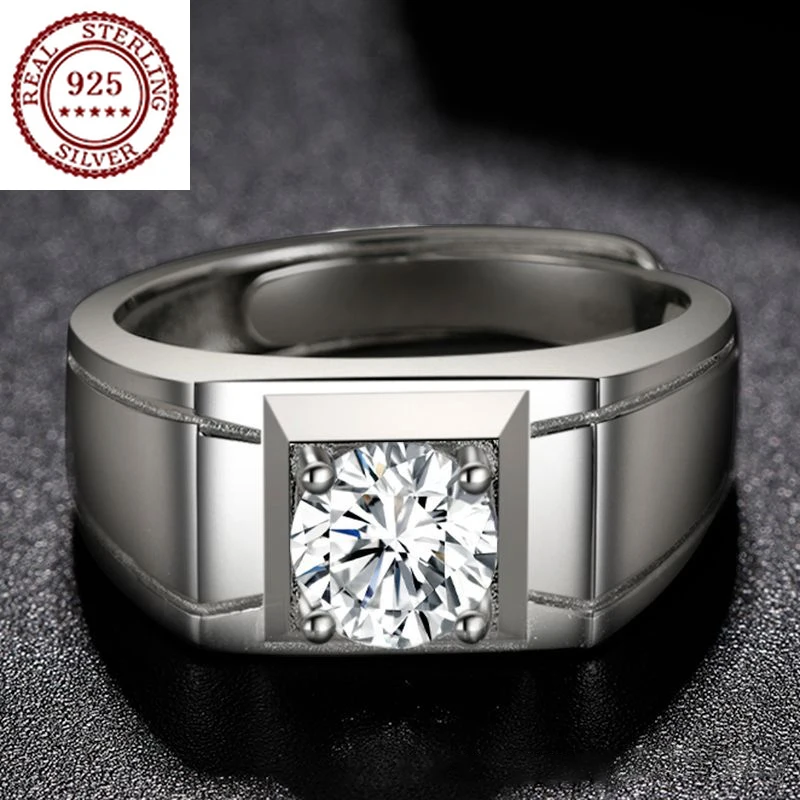 Exquisite Moissanite Diamond Domineering Meaningful S925 Silver Ring Plated Platinum Light Luxury Popular Jewelry Male Gift
Exquisite Moissanite Diamond Domineering Meaningful S925 Silver Ring Plated Platinum Light Luxury Popular Jewelry Male Gift