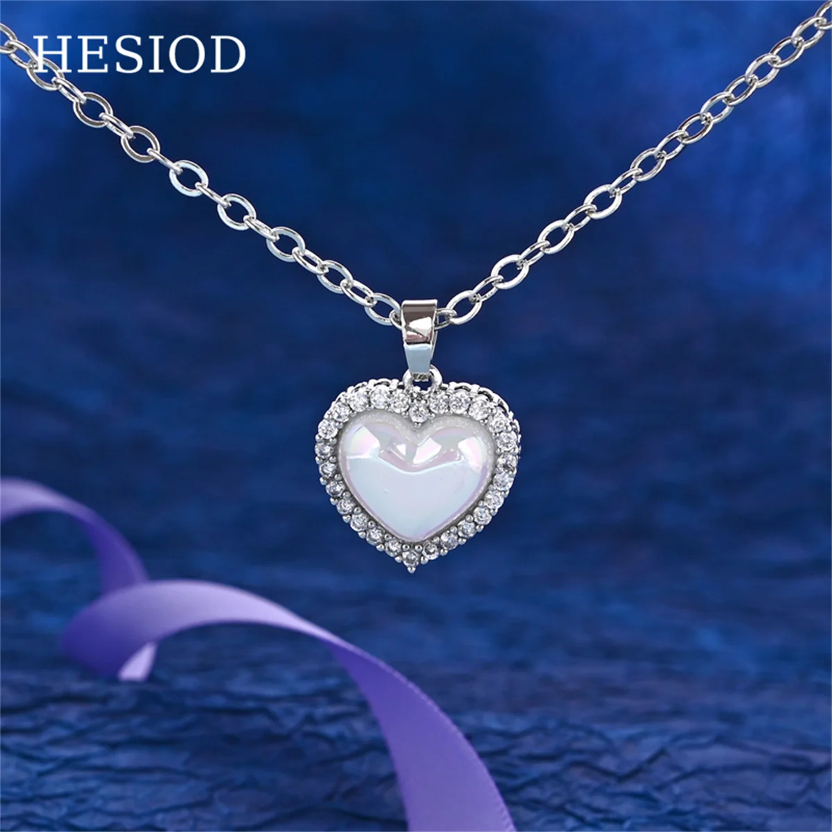 Hesiod Luxury Zircon Wedding Heart Shape Pendant Necklace For Women Gold/Silver Color Jewelry Engagement Accessories Party Gifts
Hesiod Luxury Zircon Wedding Heart Shape Pendant Necklace For Women Gold/Silver Color Jewelry Engagement Accessories Party Gifts