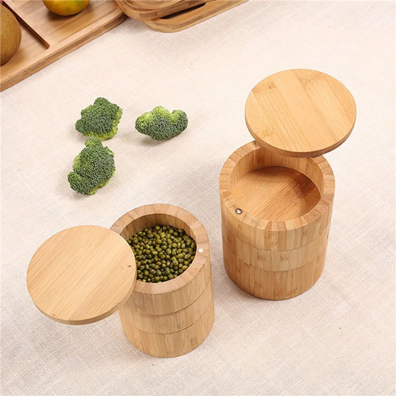 Bamboo Round Salt Box With Magnet Kitchen Bamboo Jar Bamboo Can Bamboo Container Salt Shaker Used for Kitchen Supplies
Bamboo Round Salt Box With Magnet Kitchen Bamboo Jar Bamboo Can Bamboo Container Salt Shaker Used for Kitchen Supplies
