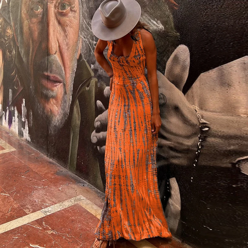 Spring Retro Printed Bohemian Long Dress Women Sexy Square Collar Hollow Straight Party Dress Summer Backless Bandage Maxi Dress
Spring Retro Printed Bohemian Long Dress Women Sexy Square Collar Hollow Straight Party Dress Summer Backless Bandage Maxi Dress