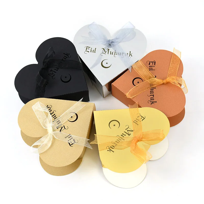 Eid Mubarak Candy Box Heart Ramadan Kareem Favor Gift Boxes for Islamic Muslim Festival Decor Happy Al-Fitr Eid Party Supplies
Eid Mubarak Candy Box Heart Ramadan Kareem Favor Gift Boxes for Islamic Muslim Festival Decor Happy Al-Fitr Eid Party Supplies