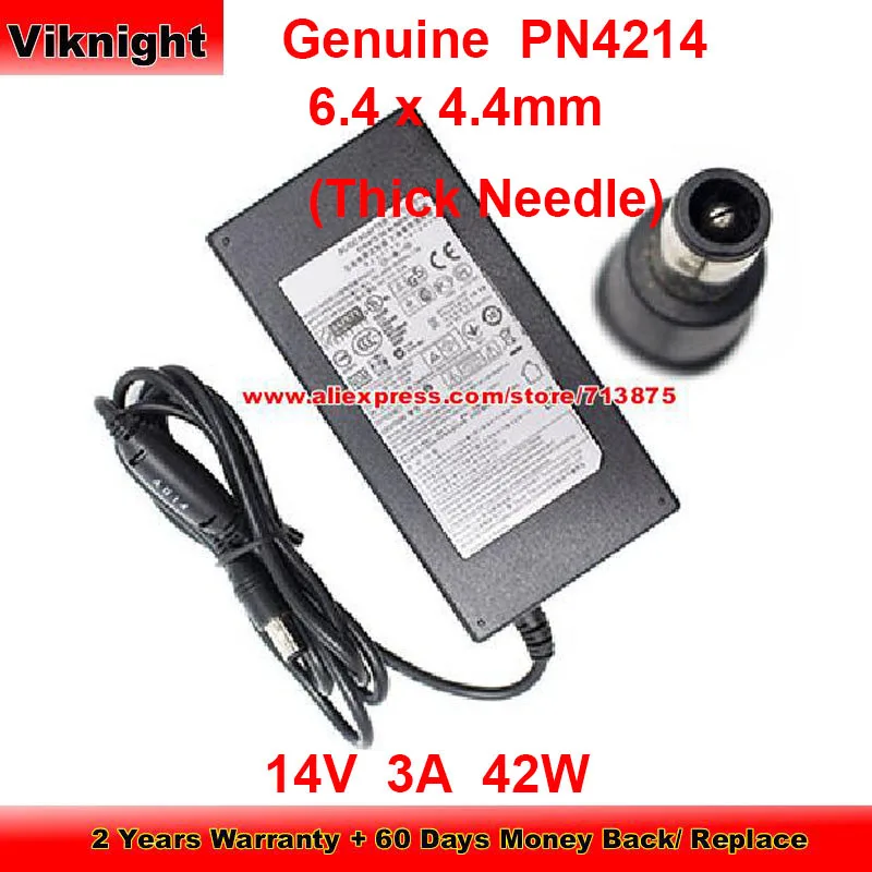 Genuine PN4214 AC Adapter 14V 3A 42W Charger for Samsung PSD115C PN8014-SH R1.1 with 6.4 x 4.4mm Tip Thick Needle Power Supply
Genuine PN4214 AC Adapter 14V 3A 42W Charger for Samsung PSD115C PN8014-SH R1.1 with 6.4 x 4.4mm Tip Thick Needle Power Supply
