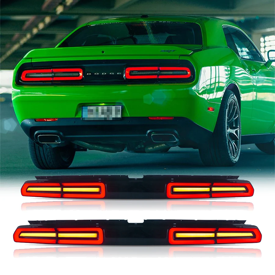 

Car Accessories LED Taillights Assembly For Dodge Challenger 2008-2014 Tail Lamp Amber/Red Sequential Turn Signal Light