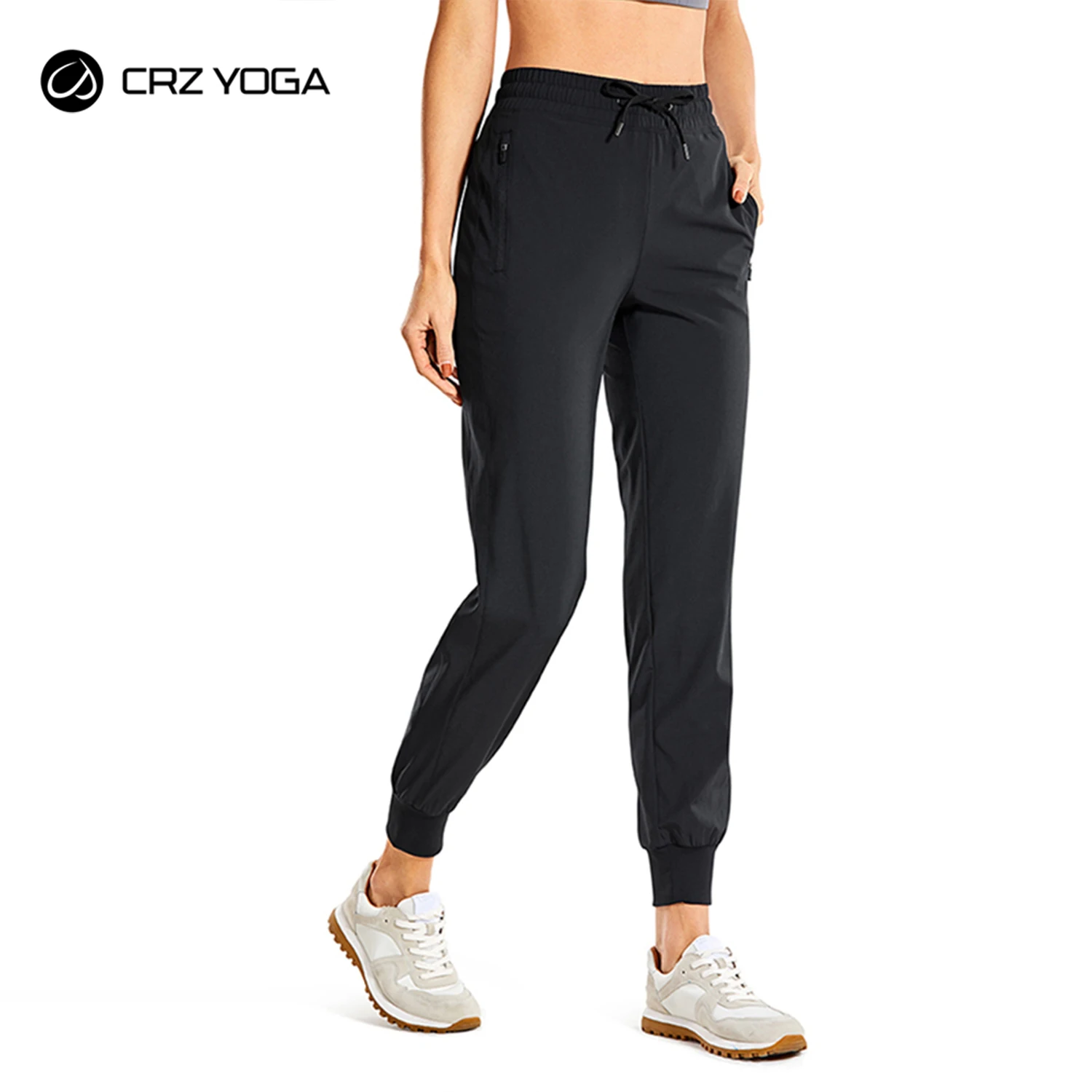 CRZ YOGA Women's Drawstring Workout Joggers Pants Lightweight Running Pants with Zipper Pockets-28 inches
CRZ YOGA Women's Drawstring Workout Joggers Pants Lightweight Running Pants with Zipper Pockets-28 inches