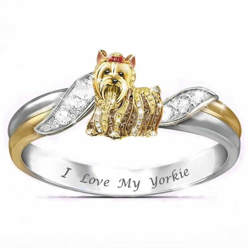 Exquisite Cute Dog Rings for Women Gold Mocha Crystal Rhinestone Ring Party Birthday Anniversary Gift Jewelry Aesthetic Anillos
Exquisite Cute Dog Rings for Women Gold Mocha Crystal Rhinestone Ring Party Birthday Anniversary Gift Jewelry Aesthetic Anillos