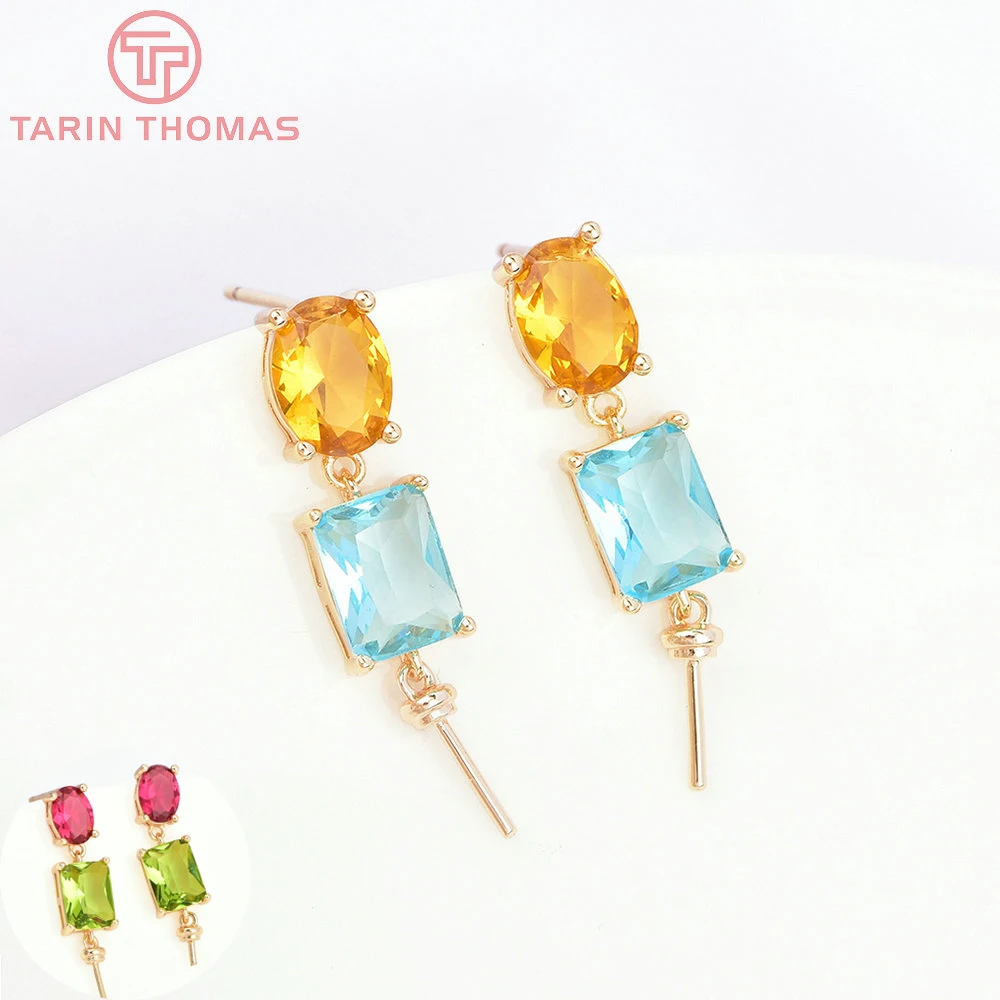 (7126) 2PCS 6.5x20MM 24K Gold Color Brass with Zircon Tassel Stud Earrings High Quality DIY Jewelry Making Findings Accessories
(7126) 2PCS 6.5x20MM 24K Gold Color Brass with Zircon Tassel Stud Earrings High Quality DIY Jewelry Making Findings Accessories