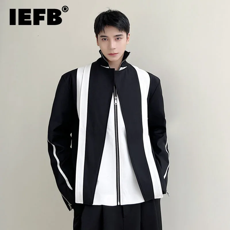 IEFB Korean Chic Men's Stand Collar Jacket Contrast Color Double Layer Design Coat 2023 Autumn Male Spliced Clothing 9A6438
IEFB Korean Chic Men's Stand Collar Jacket Contrast Color Double Layer Design Coat 2023 Autumn Male Spliced Clothing 9A6438