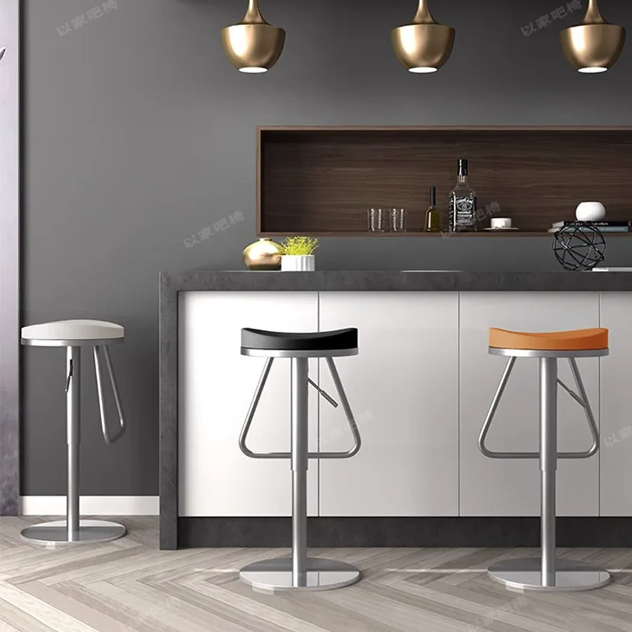 

Современные барные стулья, подъемные, для дома, кухни, Барбара, поворотный регулируемый стул, промышленный шезлонг, дизайнерская мебель для кафе