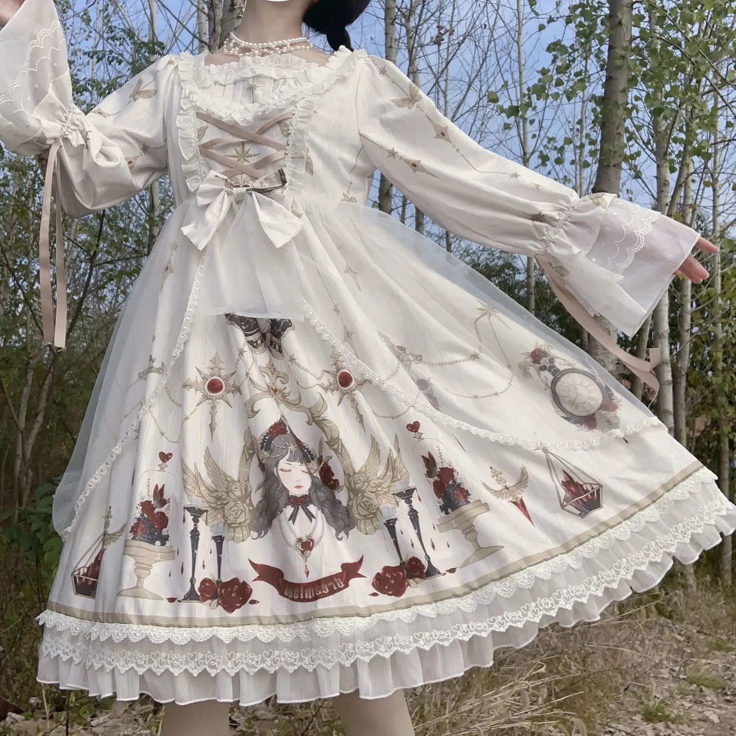 Lolita White Angel Dream Girl OP Japanese Soft Girl Lolita Tea Party Princess Dress
Lolita White Angel Dream Girl OP Japanese Soft Girl Lolita Tea Party Princess Dress