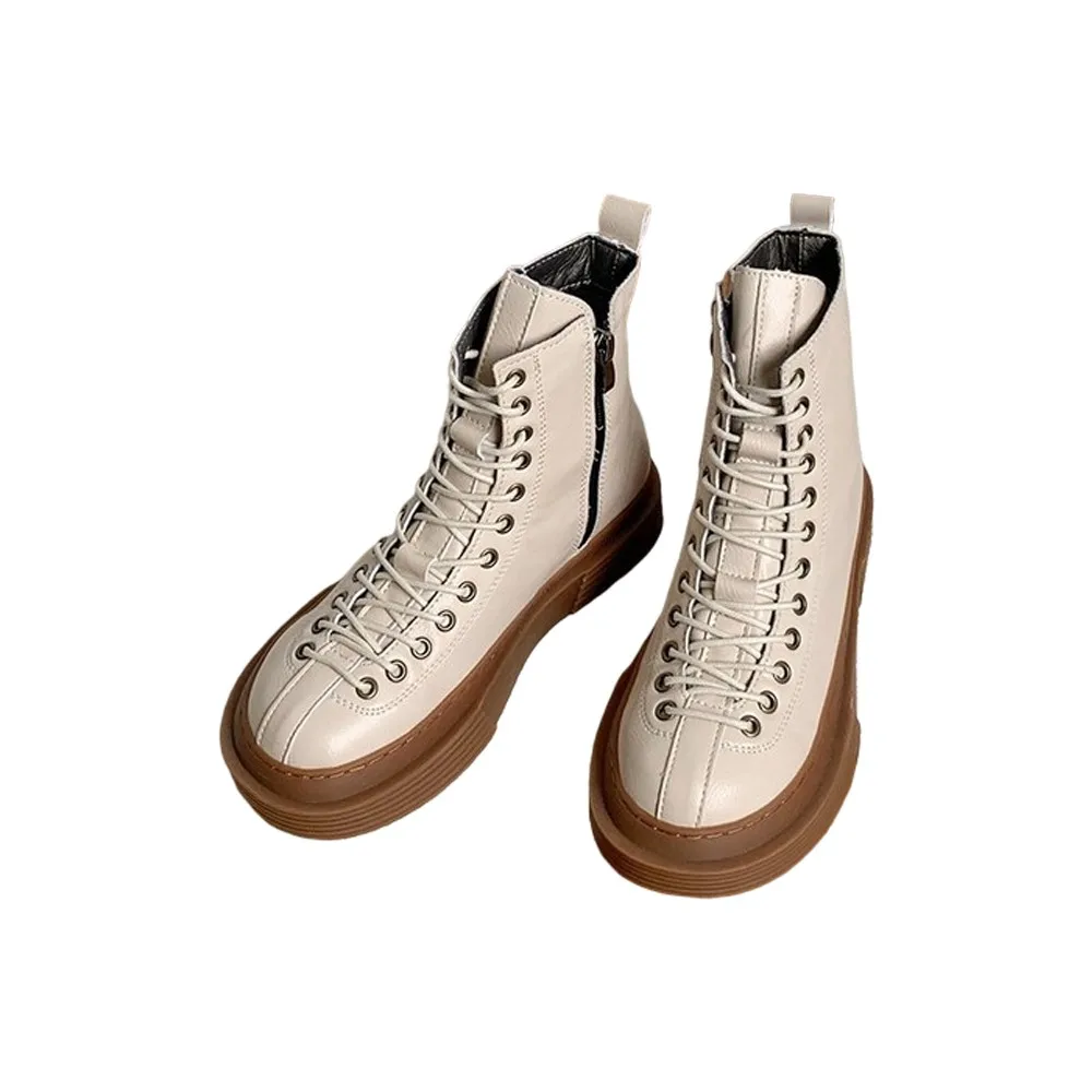 Dorlie Havalı Locomotive Boots Short Boots Literary British Style Martin Boots White
Dorlie Havalı Locomotive Boots Short Boots Literary British Style Martin Boots White