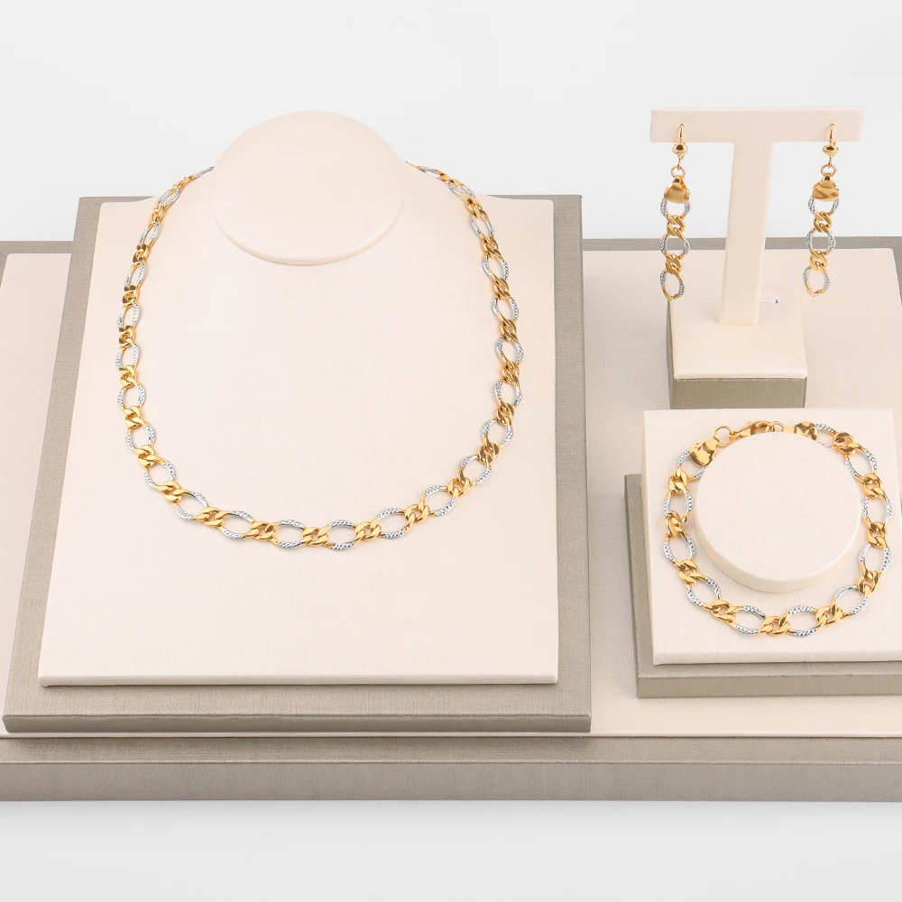 Long Dangle Jewelry Sets Light Luxury Metallic Necklaces Glamour Earrings Trendy Elegant Bracelet Female Jewelry Party Gifts
Long Dangle Jewelry Sets Light Luxury Metallic Necklaces Glamour Earrings Trendy Elegant Bracelet Female Jewelry Party Gifts