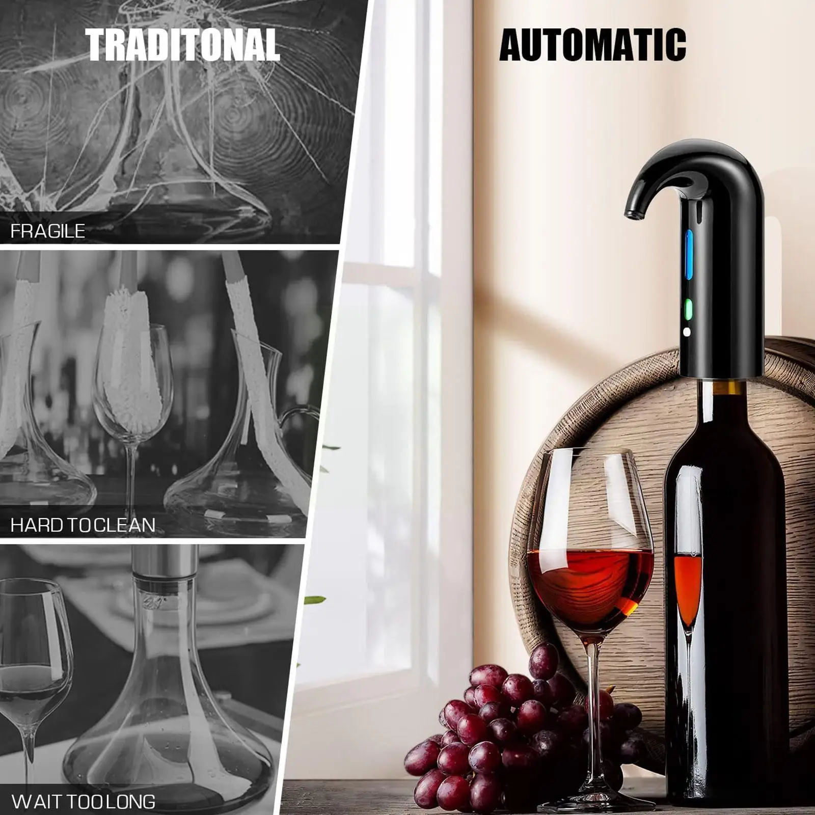 1pcs Electric Wine Aerator Portable Pourer Instant One A1t2 Wine Pump Usb Decanter Rechargeable Dispenser Awakening Automat X6v1
1pcs Electric Wine Aerator Portable Pourer Instant One A1t2 Wine Pump Usb Decanter Rechargeable Dispenser Awakening Automat X6v1