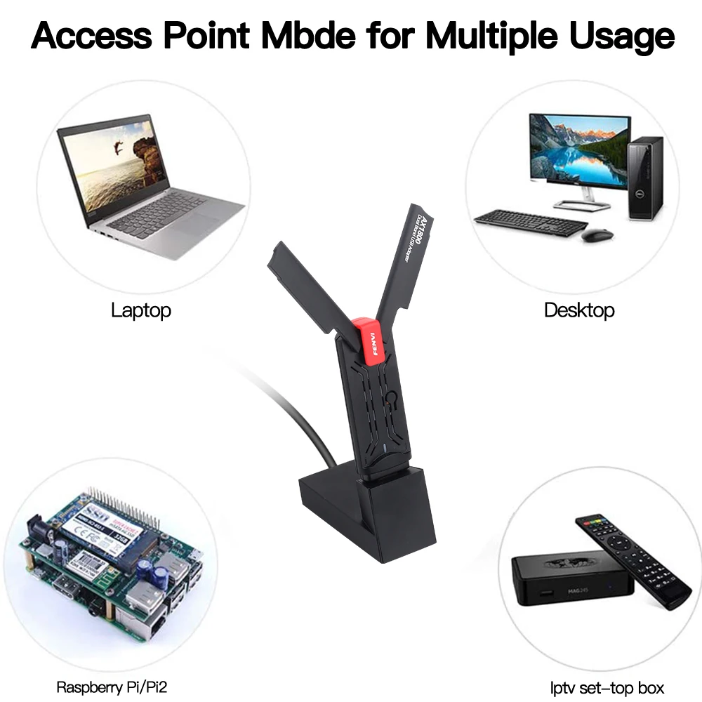 Wi-Fi 6 USB адаптер 1800 Мбит/с 2 4G/5 ГГц двухдиапазонный 802.11AX Беспроводной донгл сетевая