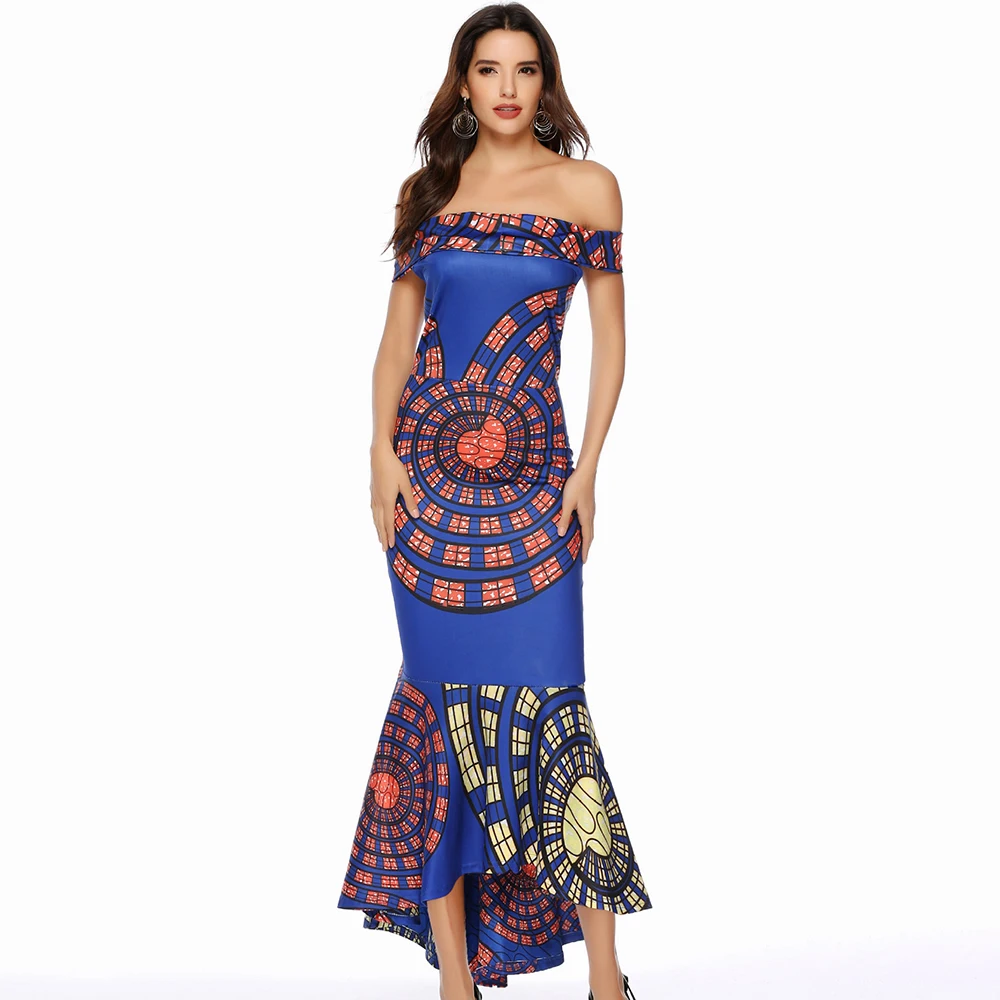 Sexy Off Shoulder Slash Neck Mermaid Dress Sleeveless Backless Floral Print Bodycon Dress Party Dresses Women Evening Elegant
Sexy Off Shoulder Slash Neck Mermaid Dress Sleeveless Backless Floral Print Bodycon Dress Party Dresses Women Evening Elegant