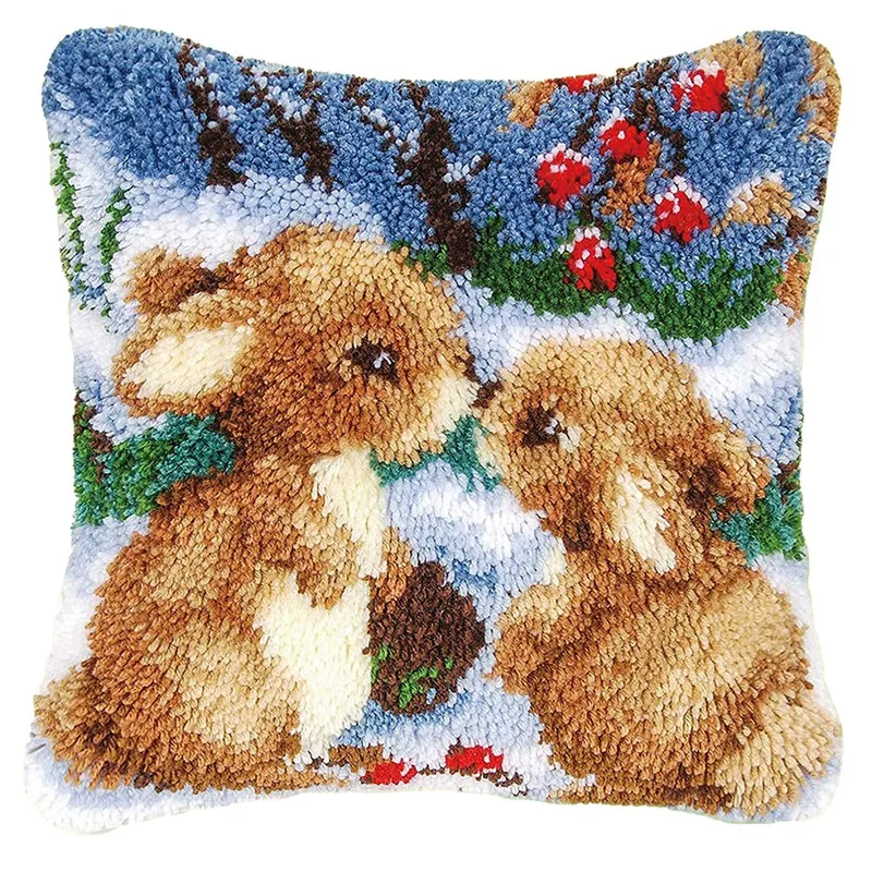 Latch Hook Kit DIY Pillow Cover Handcraft Printed Embroidery Crochet Needlework Crafts For Kids & Adults Rabbit 17Inch
Latch Hook Kit DIY Pillow Cover Handcraft Printed Embroidery Crochet Needlework Crafts For Kids & Adults Rabbit 17Inch
