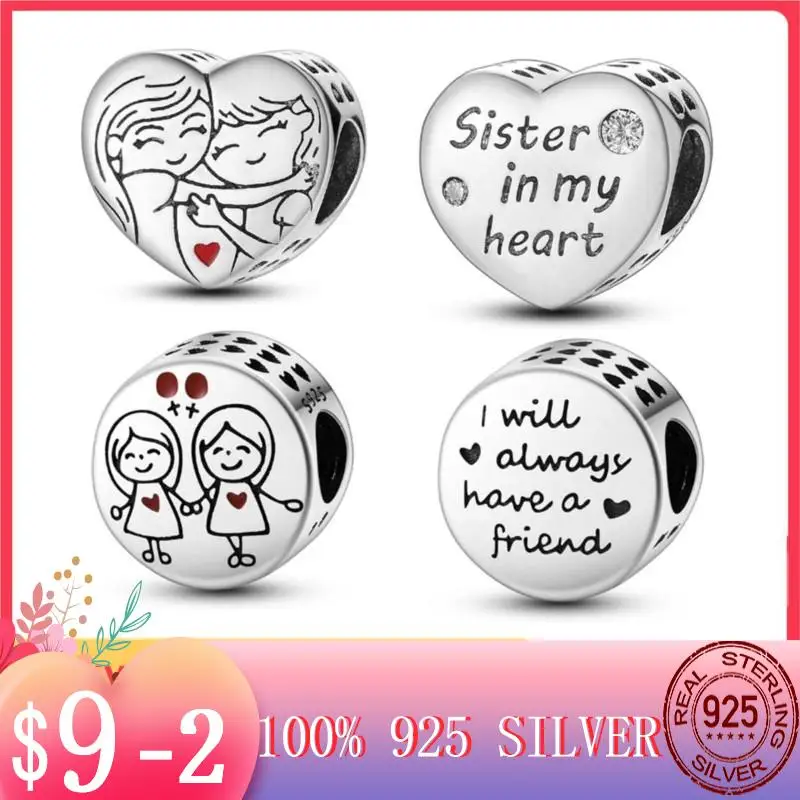 Sister In My Heart Friend Friendship Bead Charm fit MULA Bracelet Necklace Beads Silver Color Women Jewelry Making Love Gift
Sister In My Heart Friend Friendship Bead Charm fit MULA Bracelet Necklace Beads Silver Color Women Jewelry Making Love Gift
