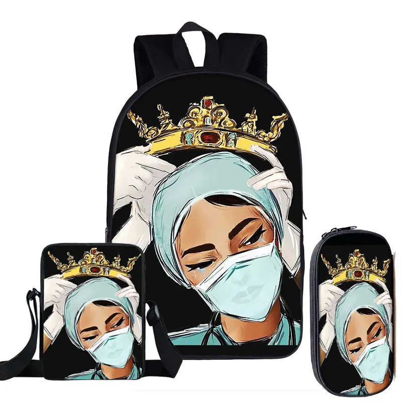 Cartoon Novelty Cool Nurse Heart 3pcs/Set Backpack 3D Print School Student Bookbag Laptop Daypack Shoulder Bag Pencil Case
Cartoon Novelty Cool Nurse Heart 3pcs/Set Backpack 3D Print School Student Bookbag Laptop Daypack Shoulder Bag Pencil Case