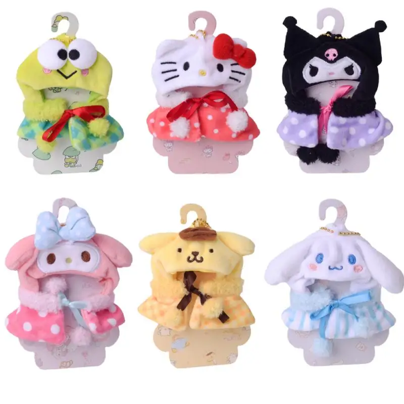 

Cute Kawaii Sanrios Hellokittys My Melody Cinnamoroll Keroppi Kuromi Purin Pochacco Cartoon Anime Plush Toy Baby Cloak Clothes