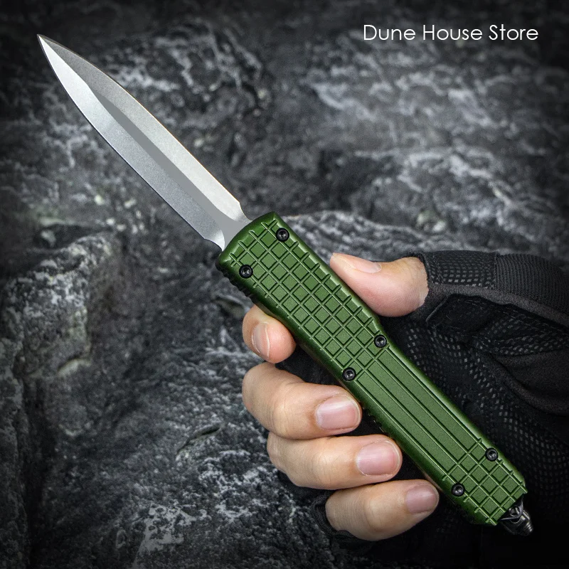 Нож UT Delta Series Micro Ultra OTF Tech, двухсторонний атласный клинок UTD D2, для повседневного использования, самообороны, джунглей, зеленый, A32
Нож UT Delta Series Micro Ultra OTF Tech, двухсторонний атласный клинок UTD D2, для повседневного использования, самообороны, джунглей, зеленый, A32