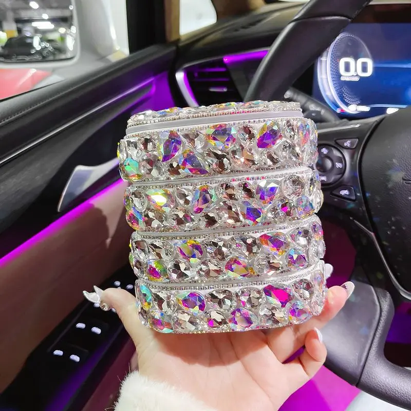 Diamond Inlaid Portable Jewelry Box Necklace Earrings Ring Earrings Jewelry Storage Box Diamond Multi-function Jewelry Organizer
Diamond Inlaid Portable Jewelry Box Necklace Earrings Ring Earrings Jewelry Storage Box Diamond Multi-function Jewelry Organizer