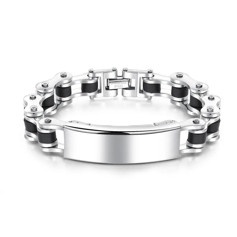 European and American Stainless Steel Curved Bicycle Chain, Men's Charm Bracelet, Hip-hop Trend Motorcycle Chain Jewelry Gift
European and American Stainless Steel Curved Bicycle Chain, Men's Charm Bracelet, Hip-hop Trend Motorcycle Chain Jewelry Gift