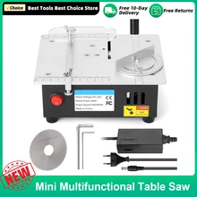 Mini Table Saw Electric Desktop Saw Woodworking Bench Lathe Cutter Machine Household DIY Cutting Tool 7-Speed Adjustable