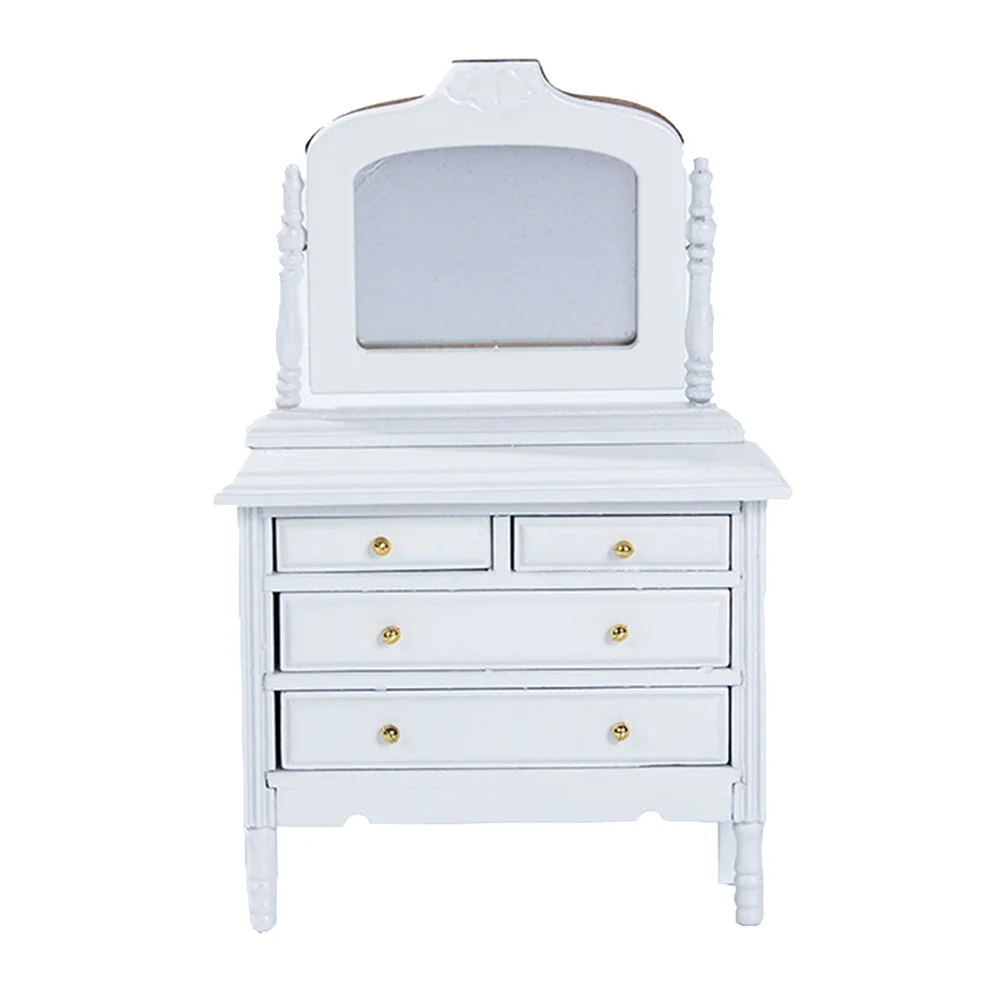 Girls Toys Dresser Wooden Handicraft Decoration Mini House Dressing Cabinet Props White Child Children's table 
Girls Toys Dresser Wooden Handicraft Decoration Mini House Dressing Cabinet Props White Child Children's table