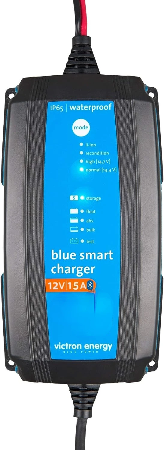 Smart IP65 12-Volt 15 amp Charger with NEMA 1-15 Plug (Bluetooth)
Smart IP65 12-Volt 15 amp Charger with NEMA 1-15 Plug (Bluetooth)