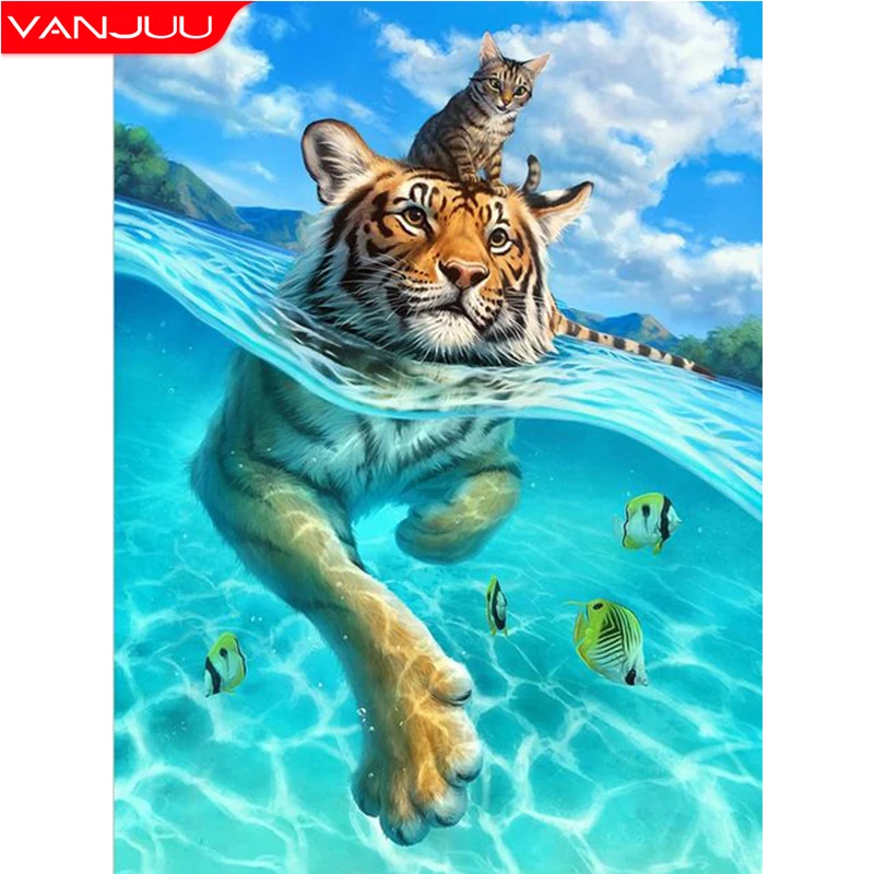 5D Diamond Painting Tiger Full Drill Diamond Mosaic Animal Cross Stitch Kits DIY Rhinestones Home Wall Decor Gift
5D Diamond Painting Tiger Full Drill Diamond Mosaic Animal Cross Stitch Kits DIY Rhinestones Home Wall Decor Gift