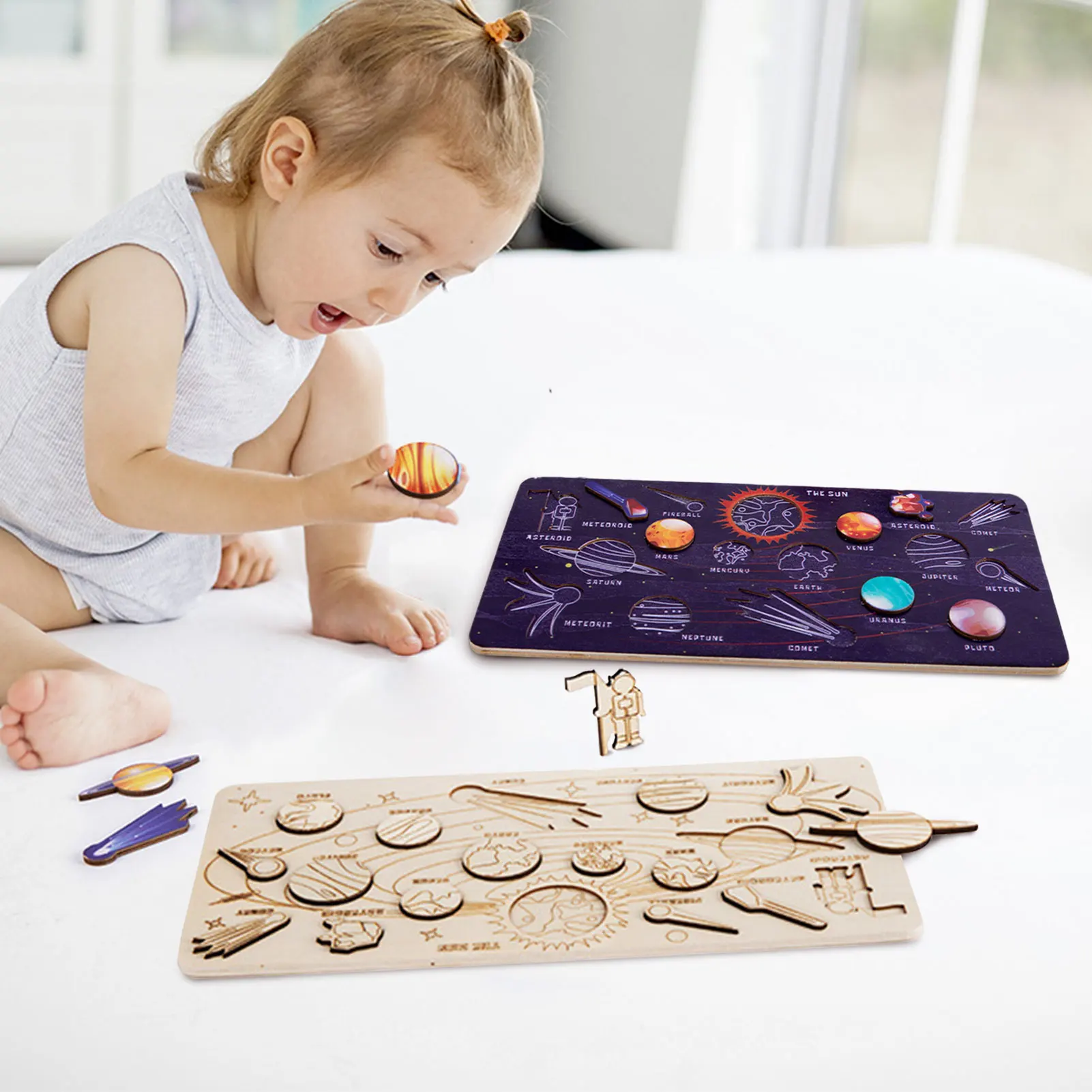 Wooden Educational Planets Puzzle Montessori Toys Planet Matching Game Jigsaw Tray Universe Solar System Science Learning Toy 
Wooden Educational Planets Puzzle Montessori Toys Planet Matching Game Jigsaw Tray Universe Solar System Science Learning Toy