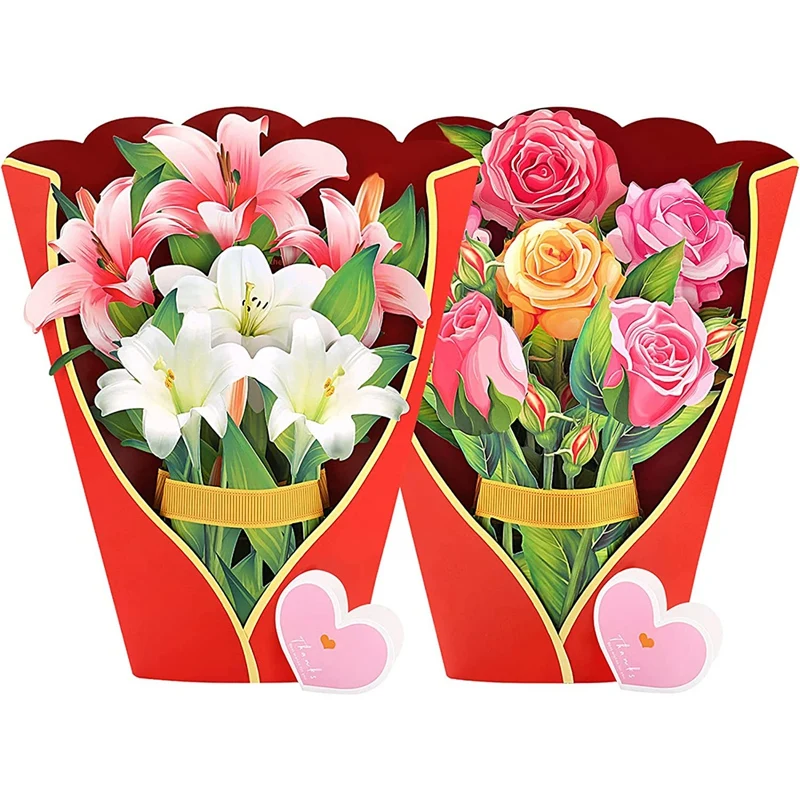 Paper Popup Cards, Lily And Rose Flower Bouquet 3D Popup Greeting Cards For Mom Mothers Day Greeting Cards All Occasions
Paper Popup Cards, Lily And Rose Flower Bouquet 3D Popup Greeting Cards For Mom Mothers Day Greeting Cards All Occasions