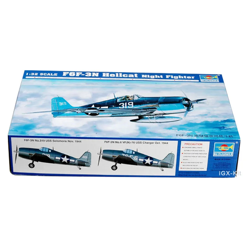 Trumpeter 02258 1/32 US F6F F6F-3N Hellcat Fighter Aircraft Plane Military Plastic Assembly Model Craft Toy Gift Building Kit
Trumpeter 02258 1/32 US F6F F6F-3N Hellcat Fighter Aircraft Plane Military Plastic Assembly Model Craft Toy Gift Building Kit