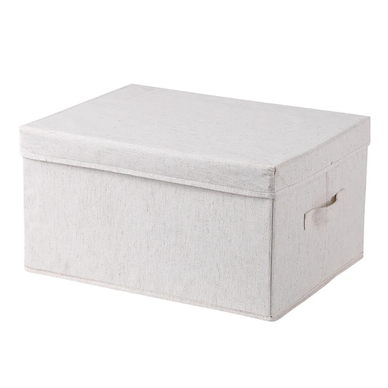Large Storage Bins with Lids Fabric Cotton Linen Collapsible Basket Decorative Storage Boxes for Bedroom Nursery
Large Storage Bins with Lids Fabric Cotton Linen Collapsible Basket Decorative Storage Boxes for Bedroom Nursery