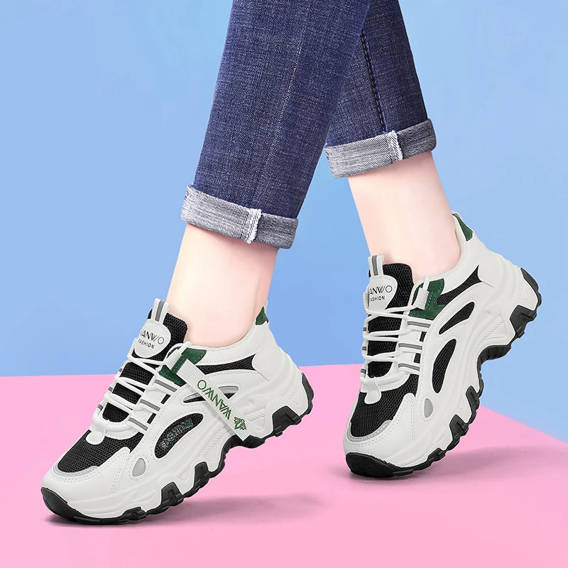 Women's Trainers New Chunky Sneakers Women Breathable Mesh Casual Shoes Sneakers Tennis Female Platform Lace Up Vulcanized Shoes
Women's Trainers New Chunky Sneakers Women Breathable Mesh Casual Shoes Sneakers Tennis Female Platform Lace Up Vulcanized Shoes