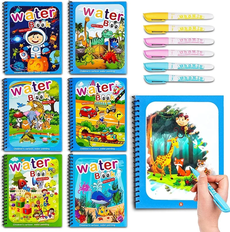 Water Coloring Books for Toddlers, Water Painting Book for Toddlers, Paint with Water Books for 1-5, Water Doodle Book Toys
Water Coloring Books for Toddlers, Water Painting Book for Toddlers, Paint with Water Books for 1-5, Water Doodle Book Toys