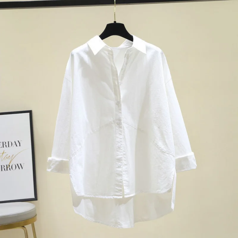 Pleasure 4XL Woman Blouses Solid Color Cotton Shirt Female Collar Summer New Half-Sleeve Shirt Loose Casual
Pleasure 4XL Woman Blouses Solid Color Cotton Shirt Female Collar Summer New Half-Sleeve Shirt Loose Casual