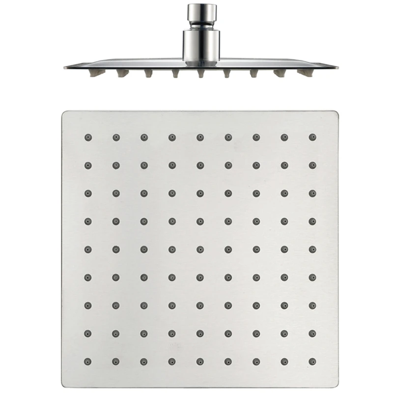 Square Stainless Steel Shower Head Rainfall Shower Chrome High Pressure Ultra-Thin Shower Head Sprayer 200X200mm
Square Stainless Steel Shower Head Rainfall Shower Chrome High Pressure Ultra-Thin Shower Head Sprayer 200X200mm