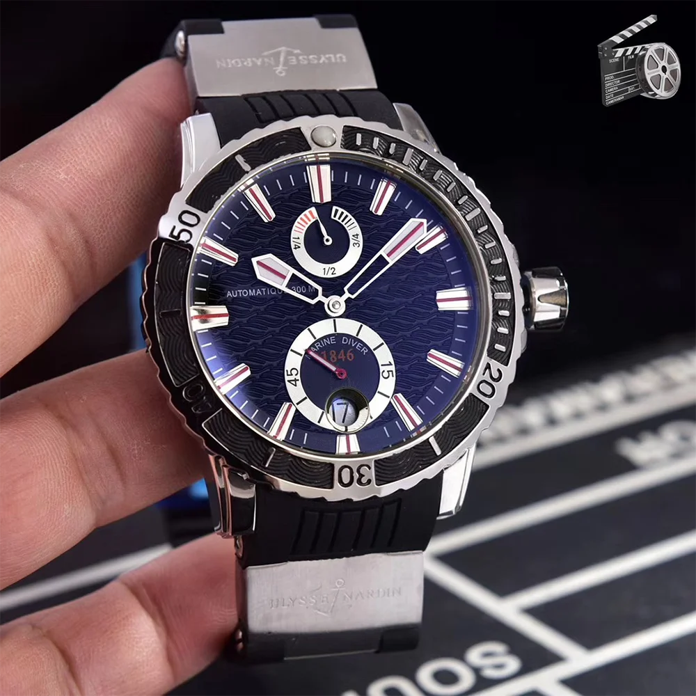Mens mechanical watch Blue Black Rubber strap automatic watches Sapphire glass Male Wristwatches
Mens mechanical watch Blue Black Rubber strap automatic watches Sapphire glass Male Wristwatches