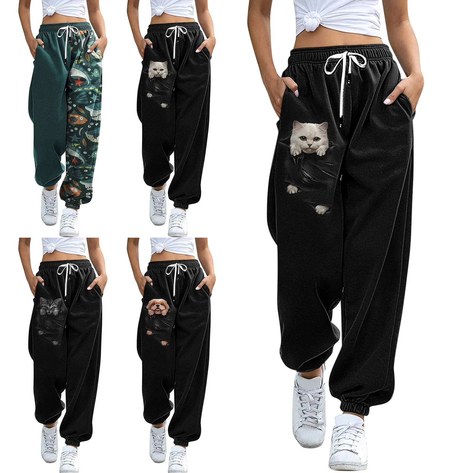 2023 Women Sweat Pant Cartoon Cat Print Trousers Jogger Drawstring Sport Gym Cargo Pant Streetwear Casual Sweatpant New
2023 Women Sweat Pant Cartoon Cat Print Trousers Jogger Drawstring Sport Gym Cargo Pant Streetwear Casual Sweatpant New