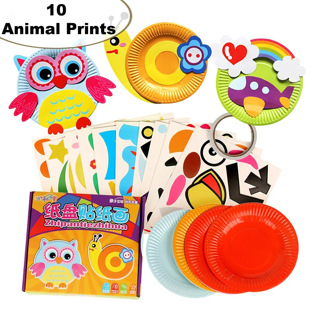 Cartoon Paper Plate Painting Kindergarten DIY Paper Plate Handmade Material Package Children's Creative Puzzle Sticker Toys
Cartoon Paper Plate Painting Kindergarten DIY Paper Plate Handmade Material Package Children's Creative Puzzle Sticker Toys