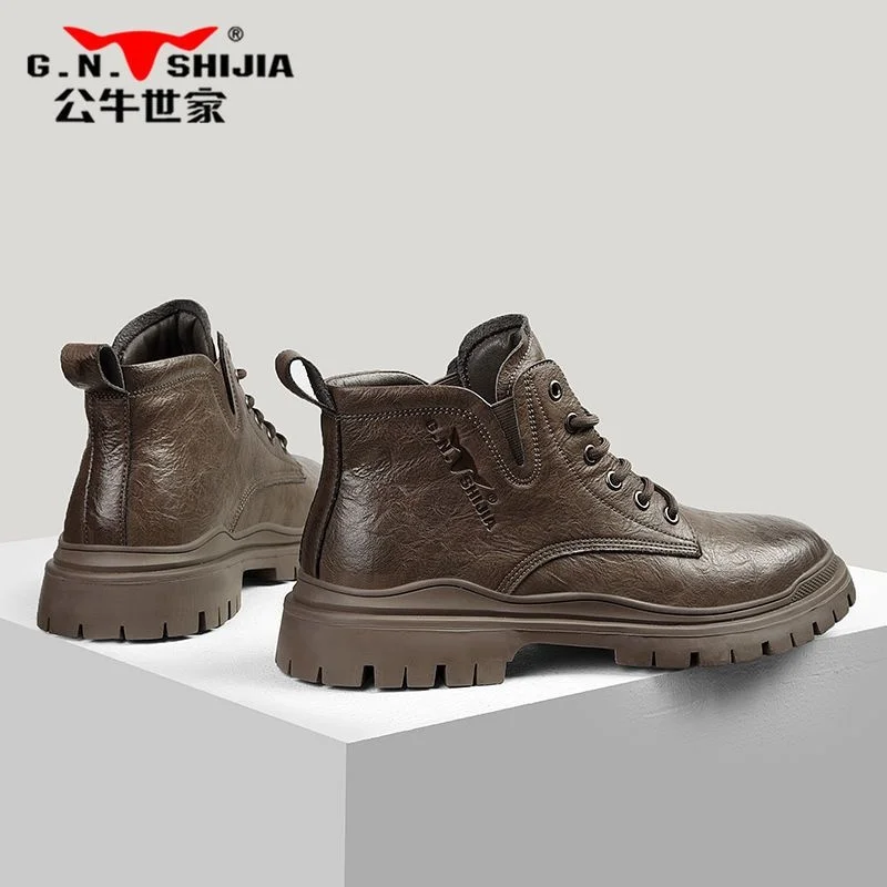 High quality High Top Martin Boots Fashion Men's Casual Work 2023 Autumn New British Style Shoes Men
High quality High Top Martin Boots Fashion Men's Casual Work 2023 Autumn New British Style Shoes Men