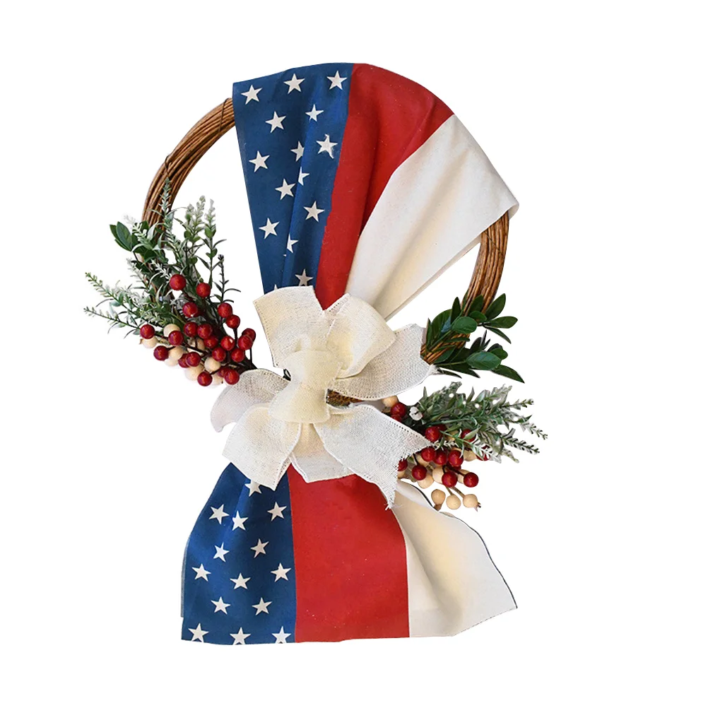 Wreath Creative Front Door Hanging Garland Patriotic Wreath Adornment 4th Of July Garland Decor for Party Festival Home 
Wreath Creative Front Door Hanging Garland Patriotic Wreath Adornment 4th Of July Garland Decor for Party Festival Home