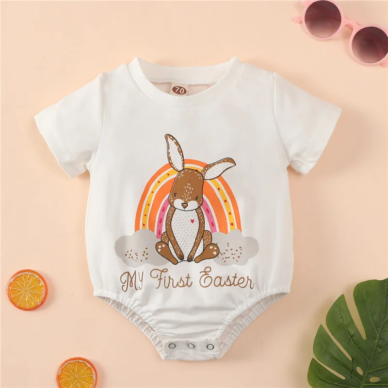 Newborn Baby Girls Easter Romper Lovely Bunny Print Toddler Summer Round Neck Short Sleeve Jumpsuit 0-24Months
Newborn Baby Girls Easter Romper Lovely Bunny Print Toddler Summer Round Neck Short Sleeve Jumpsuit 0-24Months